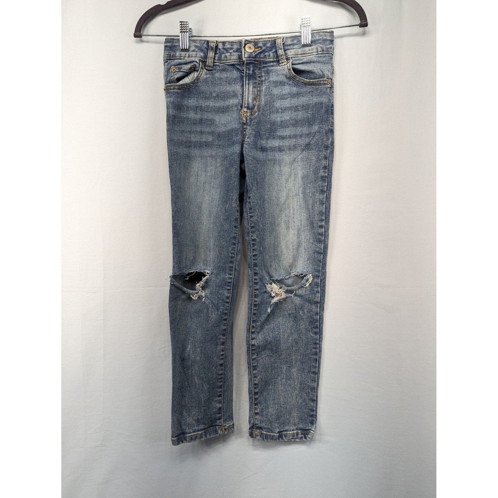 Thereabouts‎ Blue Wash Distressed Ripped Knee Denim Jeans - Size 8